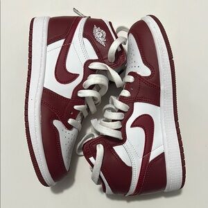 Nike Kids Red and White Sneakers